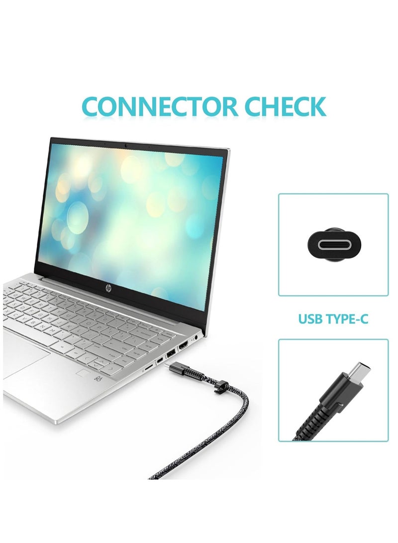 شاحن تيار متردد 110 واط 5 امبير 20 فولت USB-C TPN-DA24 من لوبينجيواي لاجهزة اتش بي سبكتر X360 اليت بوك x360 اتش بي كروم بوك 14 14A G5 11 11A G6 EE G7 G8 X360 سلك محول امدادات الطاقة للابتوب - Image 2