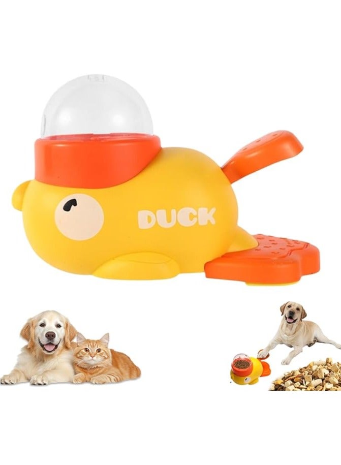 Interactive Duck Treat Dispenser & Slow Feeder Toy for Cats and Dogs - Mental Stimulation, Boredom Relief for Indoor Pets, Portable Food Puzzle for Small Medium Breeds - Image 1