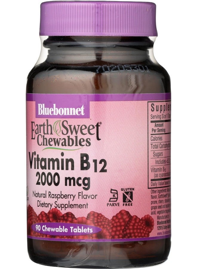 Bluebonnet Nutrition Vitamin B-12 2000 MCG Chewable, 90 CT - Image 1