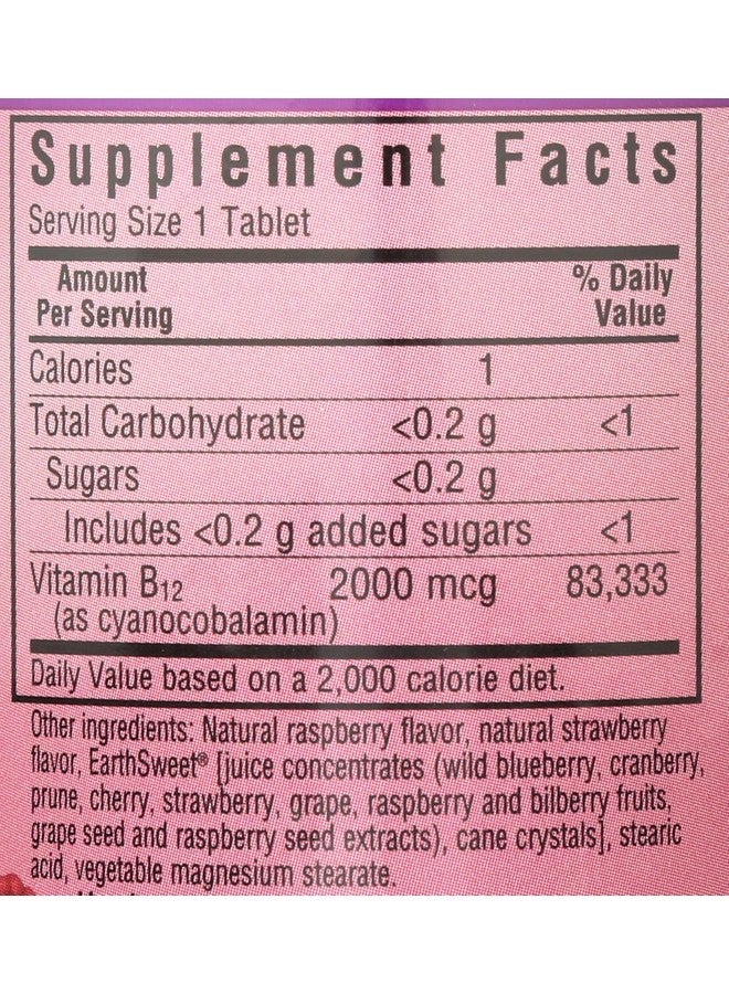 Bluebonnet Nutrition Vitamin B-12 2000 MCG Chewable, 90 CT - Image 3
