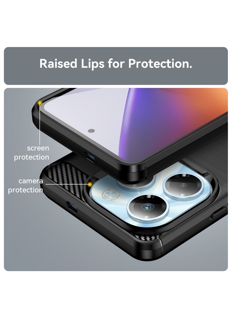 Fankalo - [1+2 Sets] For Infinix Note 40X 5G Case & Screen Protector Soft TPU Brushed Texture Anti-Slip Cover - Image 1