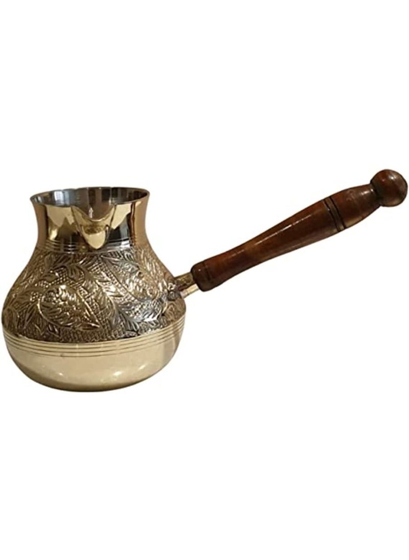 كويزيرا وعاء القهوة التركي Cezve Briki Brass jazva لتدفئة القهوة هدية رمضان  - Image 1