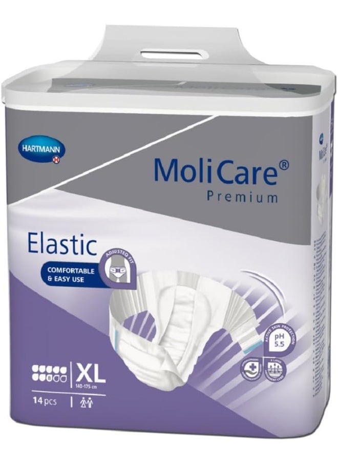 Molicare Premium 8 Drops Elastic 14 Pack, X-Large, Purple  - Image 2