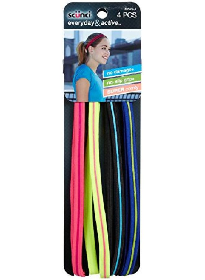 Scunci Everyday And Active No Slip Grip Contrast Silicone Headwraps4 Ct - Image 4