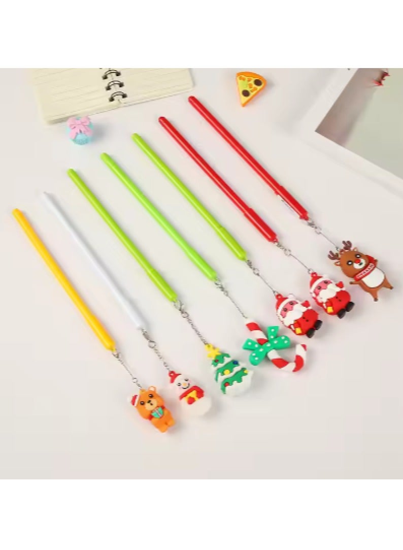 Christmas Pen Christmas Gel Pen, Cartoon Snowman Santa Claus Reindeer Christmas Tree Ballpoint Pens 2pcs - Image 2