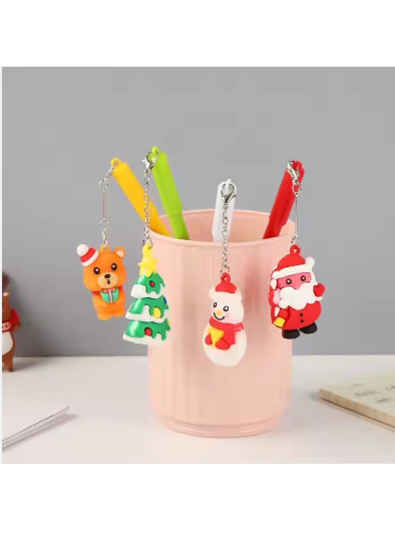 Christmas Pen Christmas Gel Pen, Cartoon Snowman Santa Claus Reindeer Christmas Tree Ballpoint Pens 2pcs - Image 3