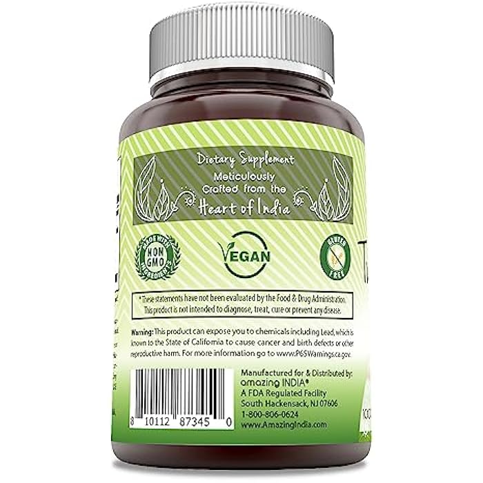 Amazing India Turmeric Curcumin 1000 Mg per Serving | 120 Veggie Capsules Supplement | Blend of Turmeric Powder & Turmeric Extract | Non-GMO | Gluten Free | Made in USA - Image 3