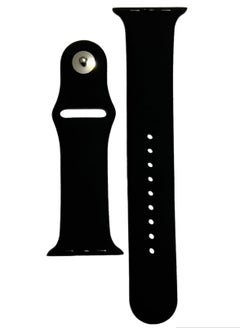 ماركة غير محددة سوار رياضي ناعم من السيليكون لساعة Apple Watch Series 7 - 45mm - أسود  - Image 2
