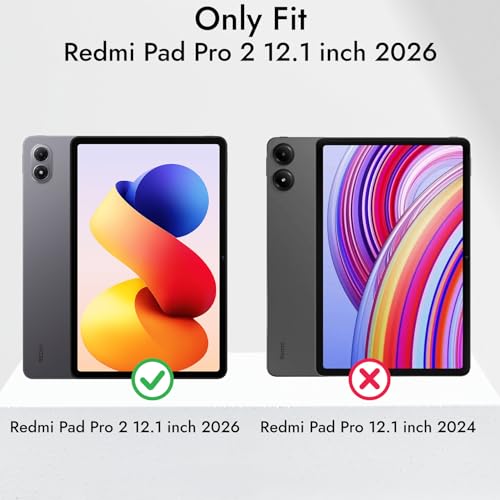 Robustrion Cover for Redmi Pad 2 Pro 12.1 inch Cover Case, Trifold Cover Case for Redmi Pad 2 Pro 5G Tablet Cover [Auto Sleep Wake Support] - Eiffel - Image 2