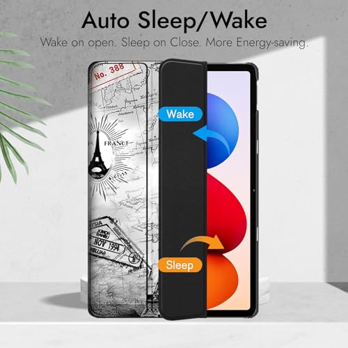 Robustrion Cover for Redmi Pad 2 Pro 12.1 inch Cover Case, Trifold Cover Case for Redmi Pad 2 Pro 5G Tablet Cover [Auto Sleep Wake Support] - Eiffel - Image 3