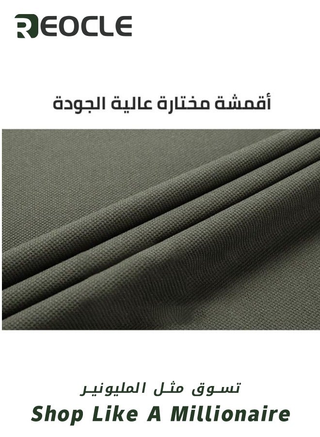 REOCLE Men's Polo Shirt Men's Casual Top Autumn Pineapple Plaid Long Sleeve T-Shirt Solid Color Lapel - Image 3