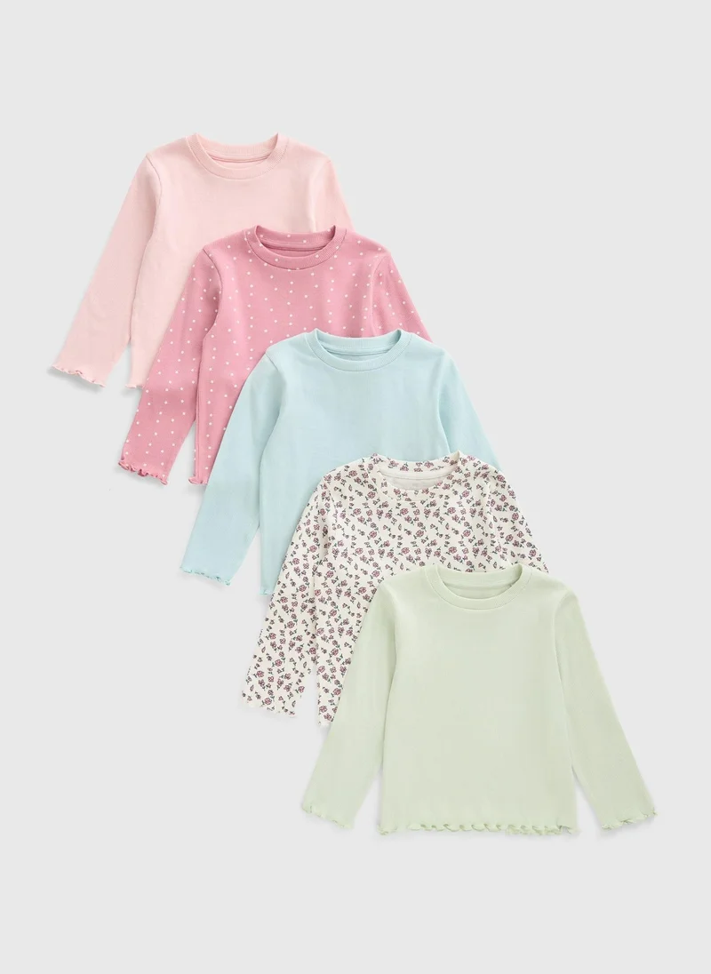Matalan Girls 5 Pack Multicolour Floral Tops