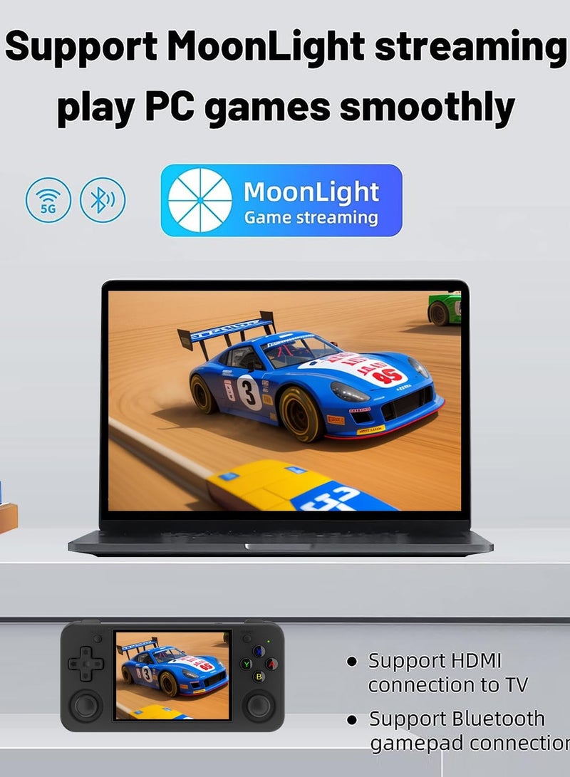 ANBERNIC  RG35XX H Retro Handheld Game Console, Linux System 3.5 inch IPS Screen, 64G TF Card Built-in 3300 mAh Battery Lasts up to 8 Hours Compatible with 5G WiFi and Bluetooth, Portable Gaming Console - Image 2