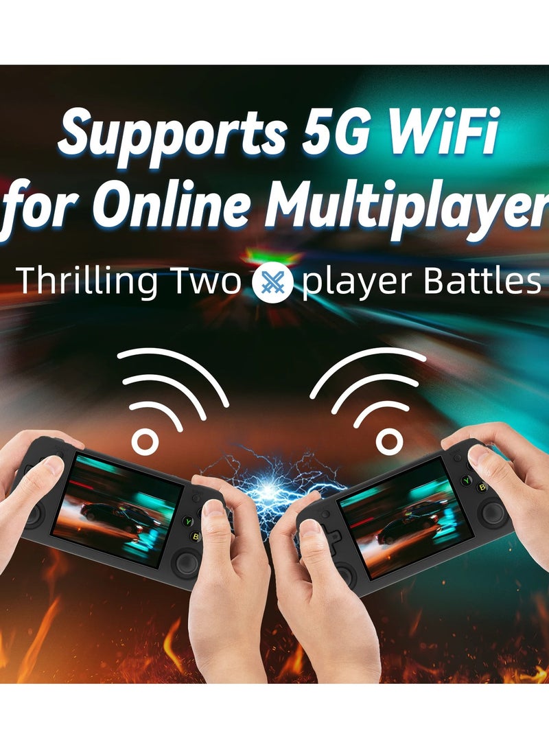 ANBERNIC  RG35XX H Retro Handheld Game Console, Linux System 3.5 inch IPS Screen, 64G TF Card Built-in 3300 mAh Battery Lasts up to 8 Hours Compatible with 5G WiFi and Bluetooth, Portable Gaming Console - Image 3