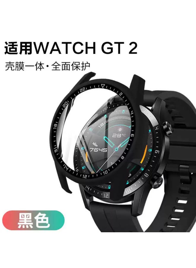 Neutral Huawei Watch Case Suitable For Gt2 46mm Protective Case Pc + Tempered Film Anti-fall Electroplating Shell And Film Integrated Protective Case - Image 4