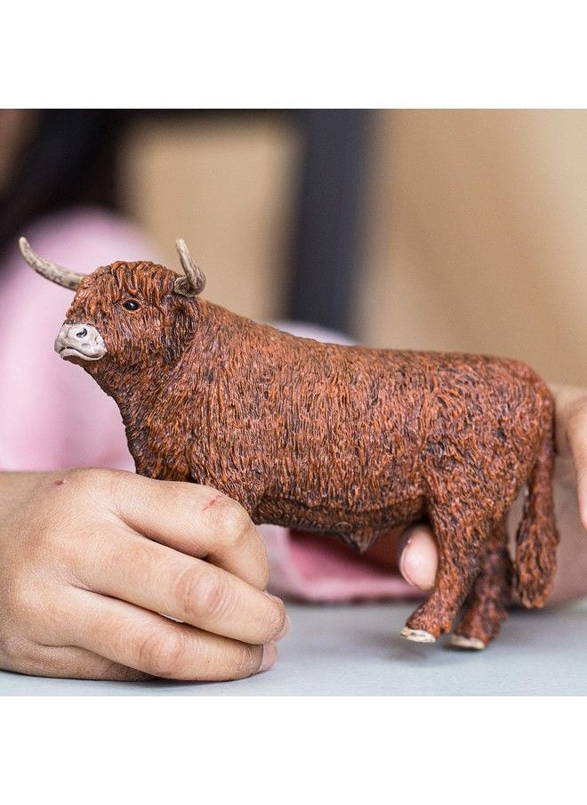 Schleich Farm World Realistic Farm Animal Toys For Boys And Girls Highland Bull Cow Toy Figurine Ages 3+  - Image 3