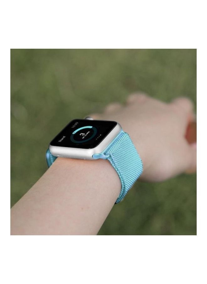 NIBEMINENT - Milanese Loop Magnetic Stainless Steel Watchband Blue - Image 1