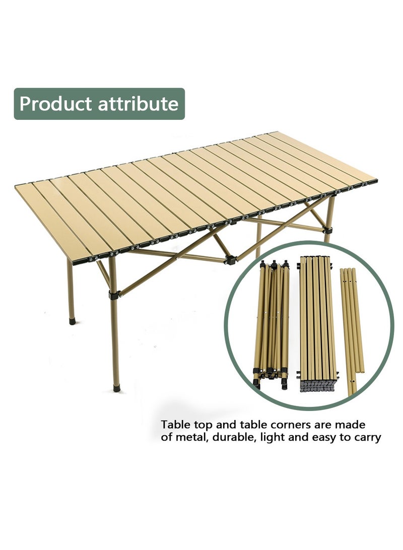 Yolu Folding Camping Table with Carry Bag, Outdoor Portable Lightweight Aluminum Desk for Beach, Picnics, Cooking,Party Dining, Camping, BBQ  - Image 5