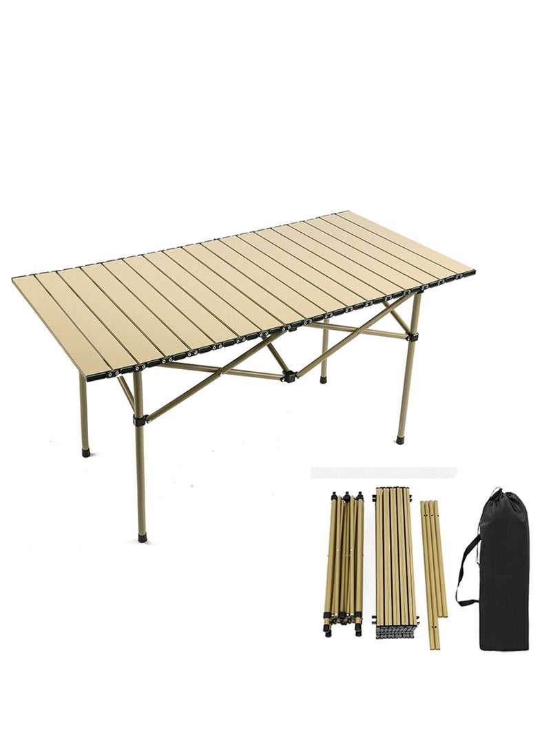 Yolu Folding Camping Table with Carry Bag, Outdoor Portable Lightweight Aluminum Desk for Beach, Picnics, Cooking,Party Dining, Camping, BBQ  - Image 1