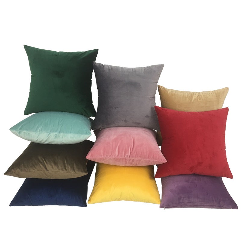 Velvet Solid Color Creative Nap Pillow Super Soft Sofa Cushion Stuffed Pillow Jacket - Image 4