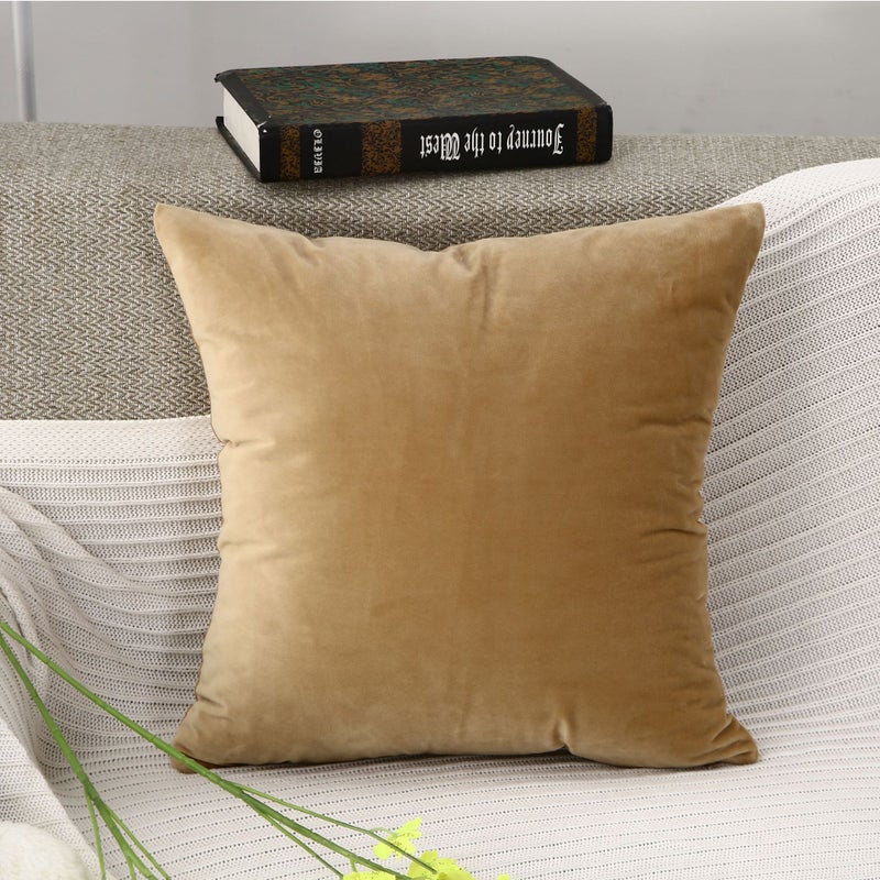 Velvet Solid Color Creative Nap Pillow Super Soft Sofa Cushion Stuffed Pillow Jacket - Image 1