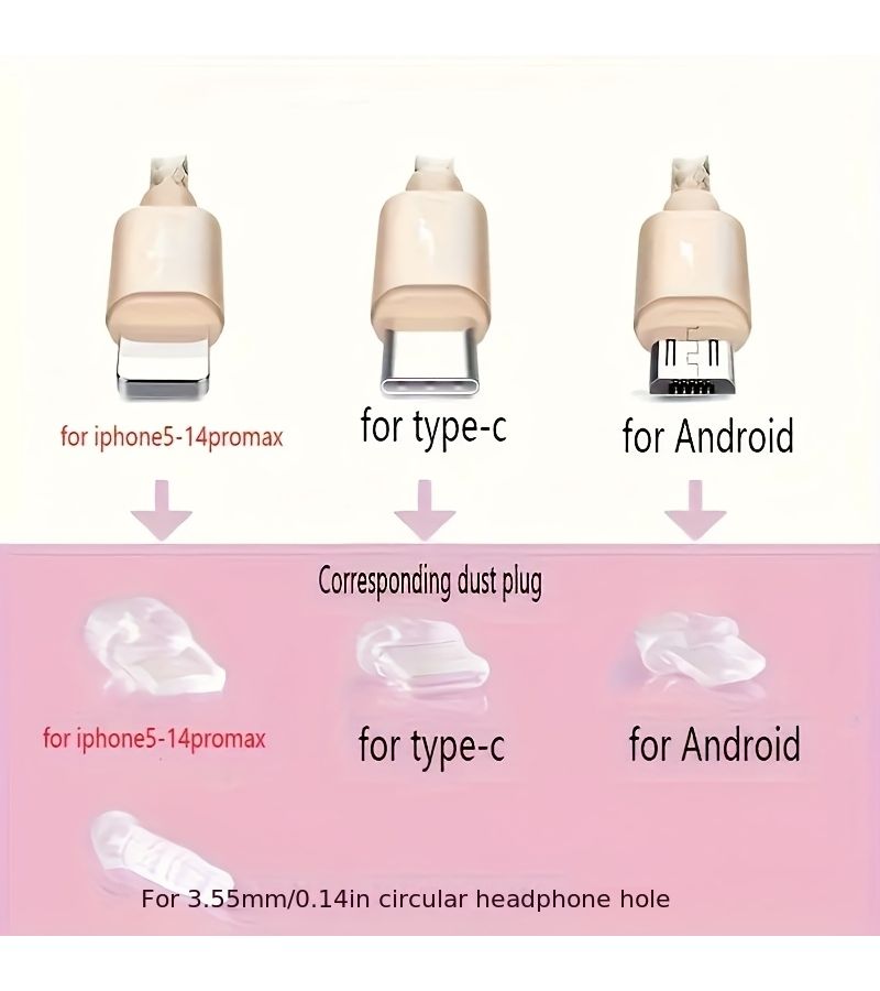 Red Golden Moth Dust Plug For iPhone Simple Fashion Phone Jack Protector - Image 5