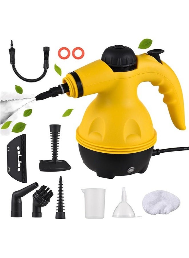 Peachjoy High Pressure Steam Cleaner, 2.5M Cord, ABS Material, Portable Household Kitchen Handheld Steam Cleaner with Safety Lock, 9 Accessory Kit - Image 1