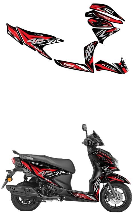 Grayfixx DOHC Edition Full Body Sticker for Ray ZR 125 | Made in Premium Gloss Vinyl with FPF (Fade Protection Film), Waterproof, Precut Sticker, Pack of 1 for Both Side - Image 4