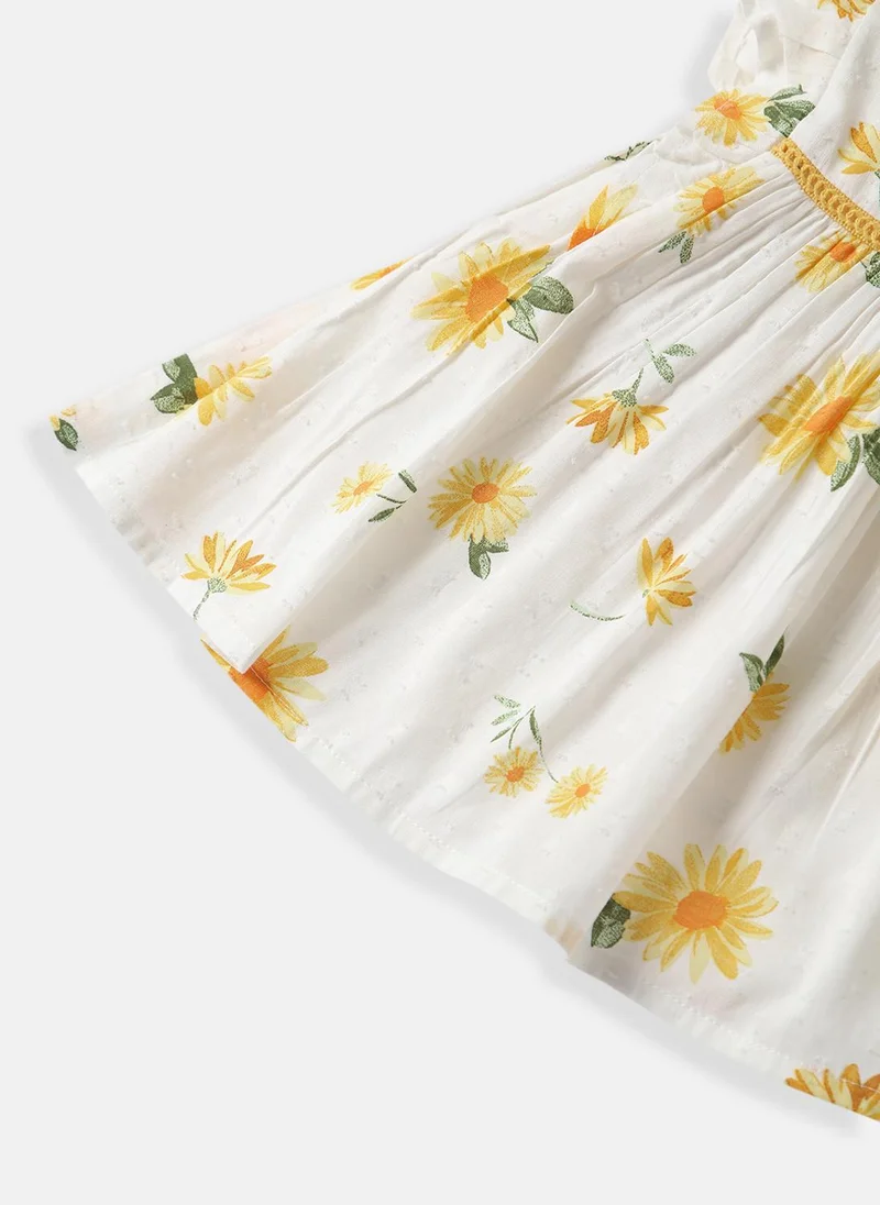 Nautinati Floral Ruffle Dress