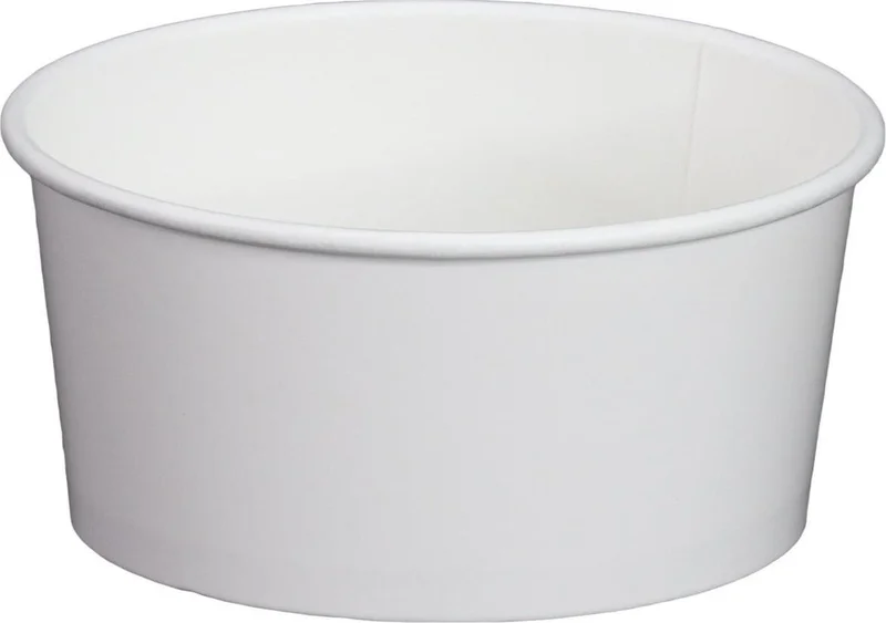 Ambalaj Pazarı Packaging Market Cardboard Ice Cream Bowl White 100 cc - 50 Pieces