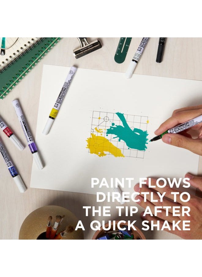 SAKURA Pen-Touch Paint Markers - Permanent Marker Pen - Assorted Colors - Fine Tip Size - 7 Pack  - Image 3