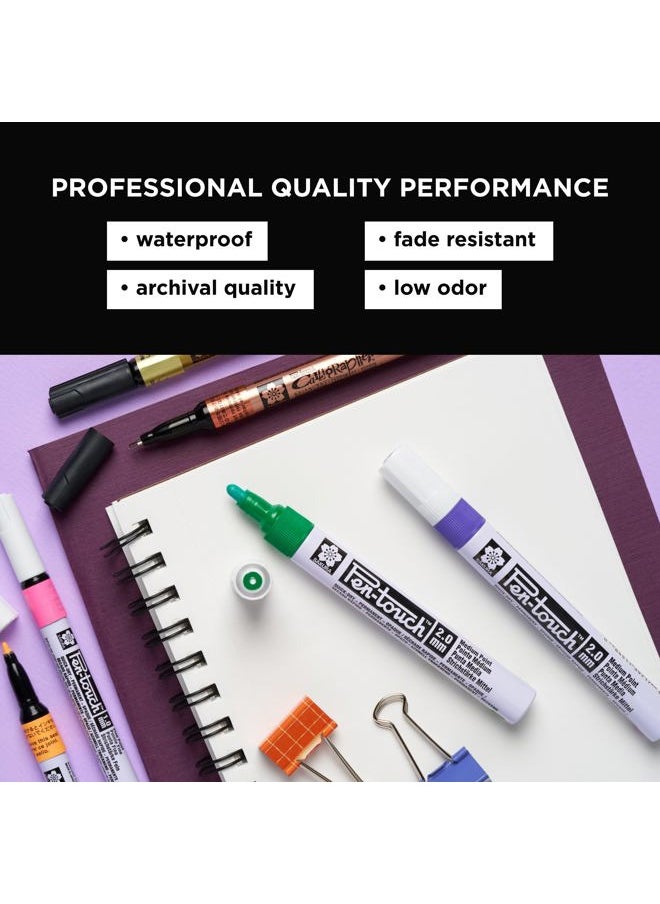 SAKURA Pen-Touch Paint Markers - Permanent Marker Pen - Assorted Colors - Fine Tip Size - 7 Pack  - Image 4