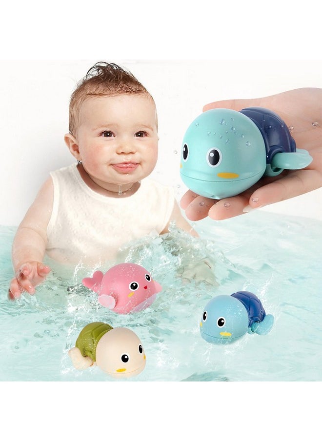 FAYOGOO - Bath Toys, 4 Pack Baby Bath Toys For Toddlers 1 3, Floating Wind Up Toys Swimming Pool Games Water Play Set Xmas Gift For Bathtub Shower Beach Infant Toddlers Kids Boys Girls Age 1 2 3 4 5 6 Years - Image 1