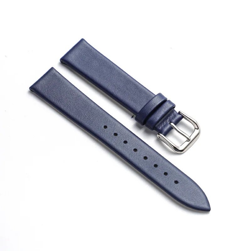 Bluejw Replacement Handmade Flat Pink Genuine Leather Watch Strap for Samsung – Luxury Soft 12mm 14mm 16mm 18mm 20mm 22mm Women's Watchband - Image 1