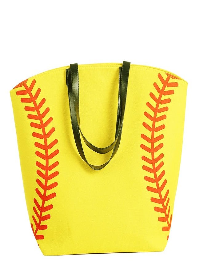 E-FirstFeeling Large Softball Tote Bag Sports Prints Tote Handbag Beach Bag Travel Bag for Women (Softball) - Image 3