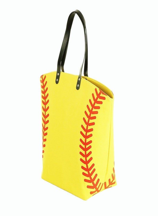 E-FirstFeeling Large Softball Tote Bag Sports Prints Tote Handbag Beach Bag Travel Bag for Women (Softball) - Image 1