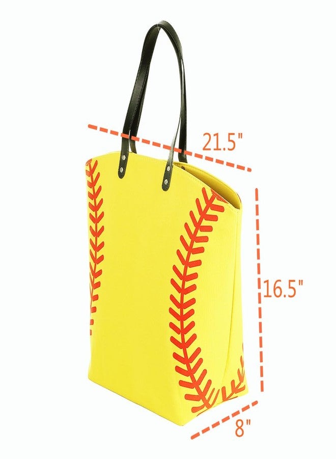 E-FirstFeeling Large Softball Tote Bag Sports Prints Tote Handbag Beach Bag Travel Bag for Women (Softball) - Image 5