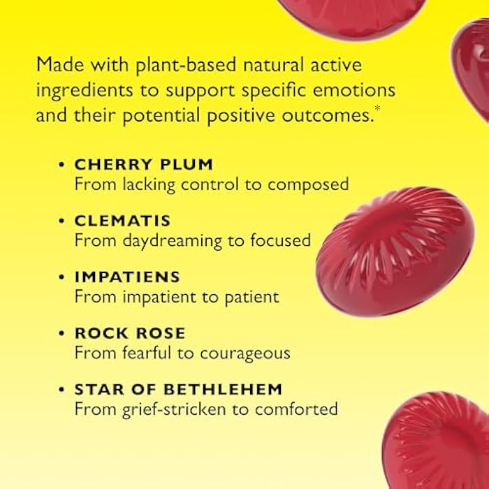 RESCUE Bach Black Currant PASTILLES, Day & Night Pack with No Melatonin Lozenges, Homeopathic, Flower Essences, 2 Pack - Image 3