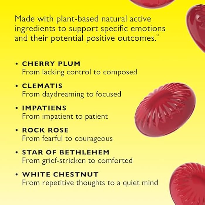 RESCUE Bach Black Currant PASTILLES, Day & Night Pack with No Melatonin Lozenges, Homeopathic, Flower Essences, 2 Pack - Image 5