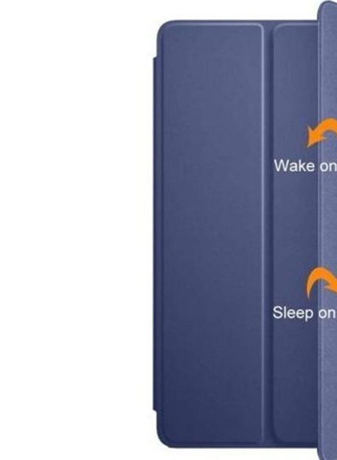 اليشمك غطاء حماية ذكي رفيع وخفيف الوزن و ملائم، بثلاث طيات مع غطاء حماية خلفي مرن من البولي يوريثان الحراري اللين، لجهاز أبل آي باد إصدار 2019 مقاس 10.2 بوصة إصدار 2019، يدعم خاصية السكون/التشغيل التلقائي أزرق - Image 4