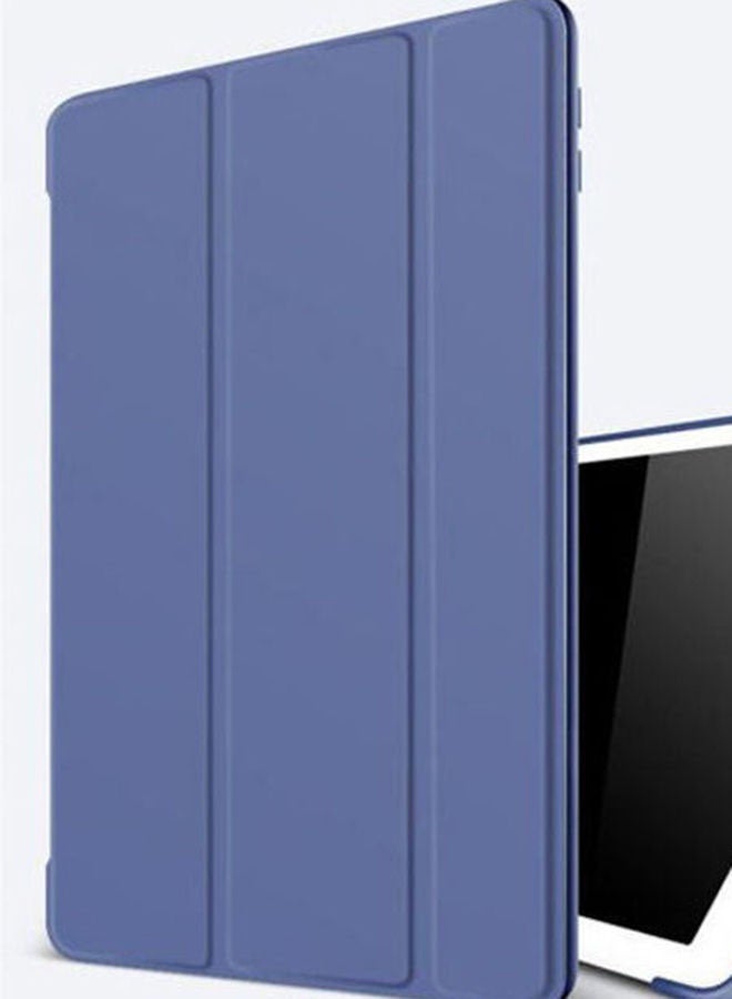 اليشمك غطاء حماية ذكي رفيع وخفيف الوزن و ملائم، بثلاث طيات مع غطاء حماية خلفي مرن من البولي يوريثان الحراري اللين، لجهاز أبل آي باد إصدار 2019 مقاس 10.2 بوصة إصدار 2019، يدعم خاصية السكون/التشغيل التلقائي أزرق - Image 3