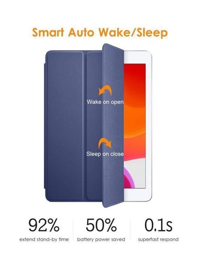 اليشمك غطاء حماية ذكي رفيع وخفيف الوزن و ملائم، بثلاث طيات مع غطاء حماية خلفي مرن من البولي يوريثان الحراري اللين، لجهاز أبل آي باد إصدار 2019 مقاس 10.2 بوصة إصدار 2019، يدعم خاصية السكون/التشغيل التلقائي أزرق - Image 2