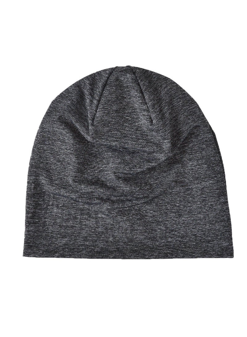 Loquat Infinity Scarf Headwear Cap Breathable Beanie Hat Dark Grey  - Image 2