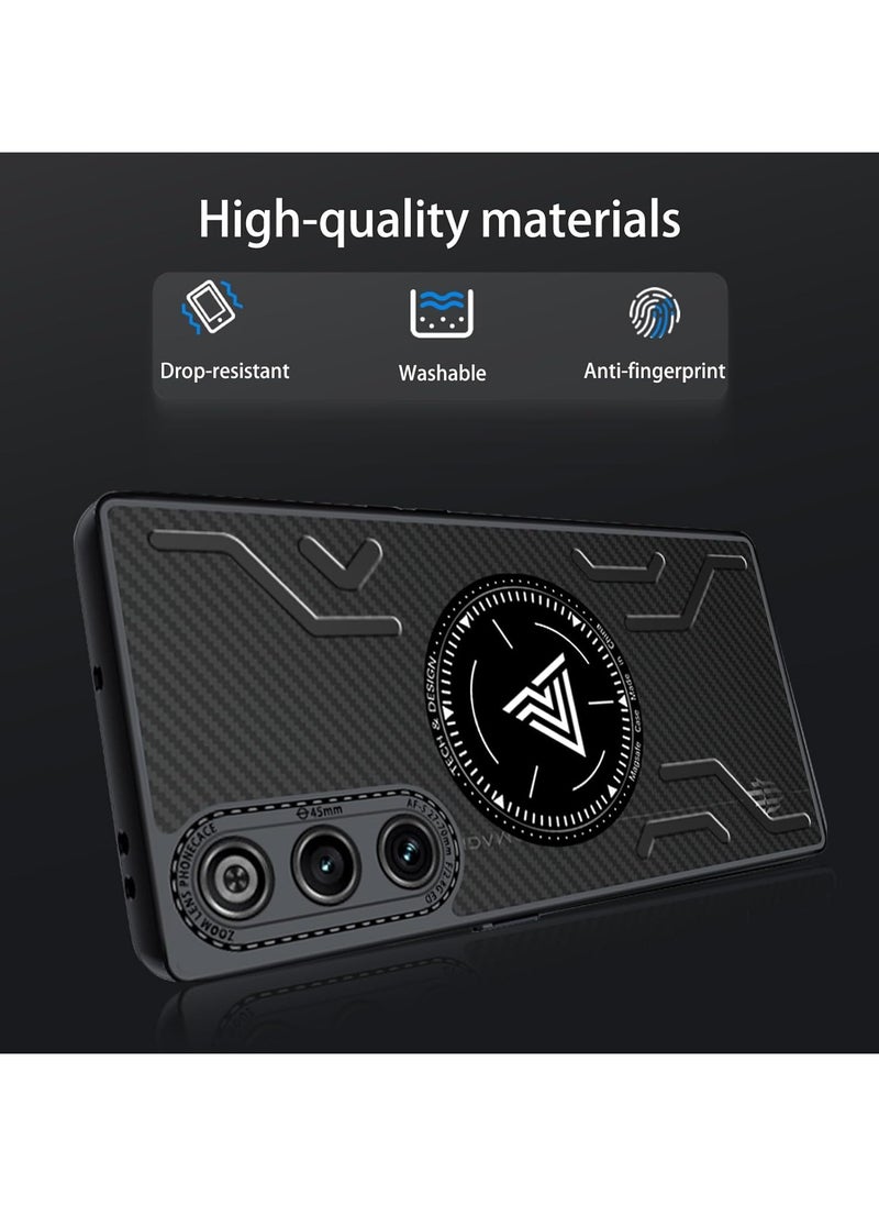 General Case Compatible ZTE Nubia Red Magic 10 Air 2025, Carbon Fibre Texture Magnetic Cooling Phone Case, Anti-Drop, Friction Resistant, Red Magic 10 Air Full Protection Case  - Image 3
