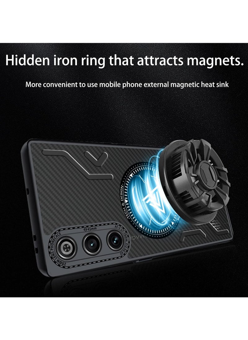 General Case Compatible ZTE Nubia Red Magic 10 Air 2025, Carbon Fibre Texture Magnetic Cooling Phone Case, Anti-Drop, Friction Resistant, Red Magic 10 Air Full Protection Case  - Image 2