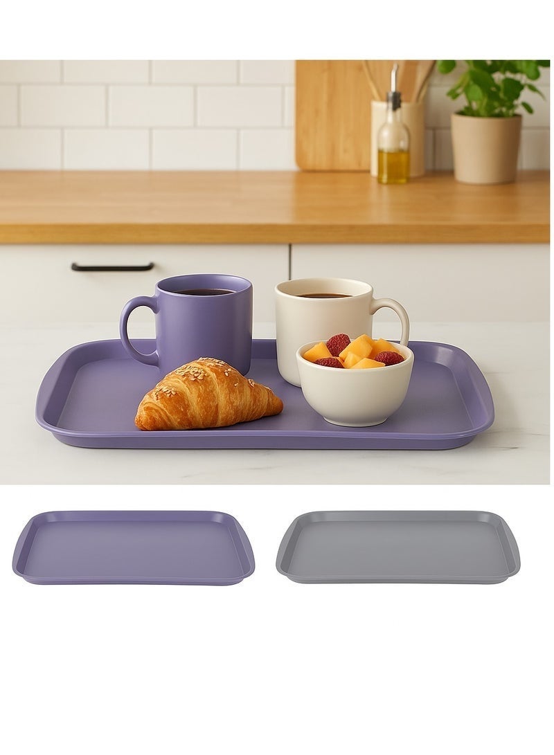 favilla Rectangular plastic serving tray 31x44 cm, lightweight and durable, versatile for kitchen and serving – random color – code 613 - Image 2