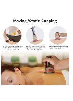 Excefore Cupping Therapy Set, 3 in 1 Cupping Kit, Massage Cups for Pain Relief Physical Therapy Body Massage Gua Sha, for Massage Therapy with Pump Vacuum Suction,With 6 Extra Thick Cups and Plastic Box  - Image 3