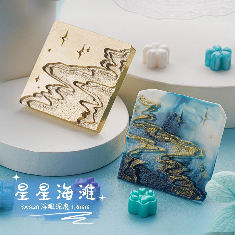 Original Fire Paint Seal Isolated Island Whale Series Diy Hand Account Manual Seal Greeting Card Invitation Card Fire Paint Seal - Image 1