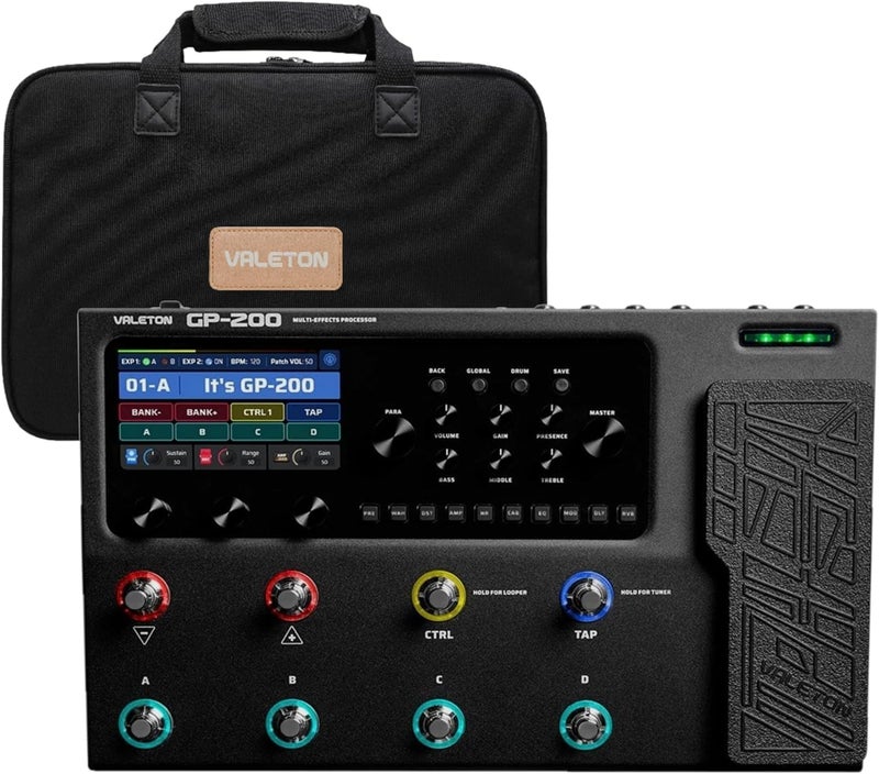 VALETON GP200 Multi Effects Processor + Gig Bag Black Bundle - Image 1