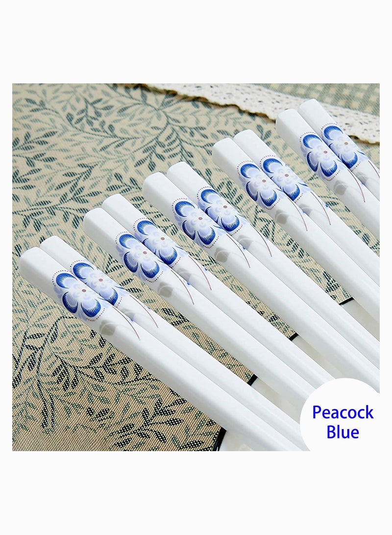 Ceramic Chopsticks Set of 5, Porcelain Chopsticks, Cute Chinese Porcelain Chopsticks Easy to Clean, Great Replacement of Plastic/Wooden Chopsticks, Reusable Chopsticks Dishwasher Safe, 9.7Inch - Image 5